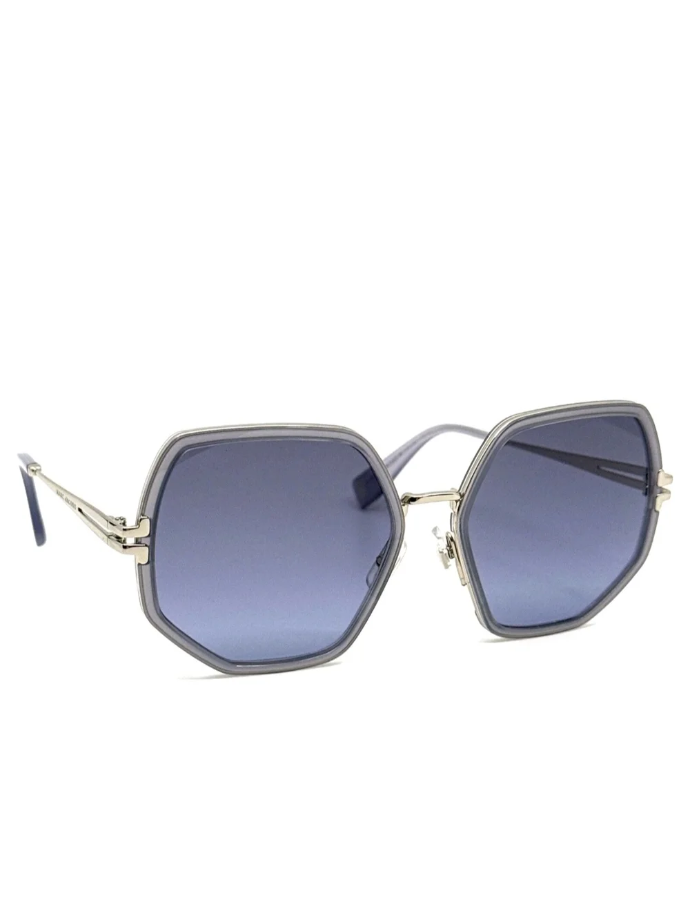 Marc Jacobs Silver Metal Frame Sunglasses with Dark Gray Lenses